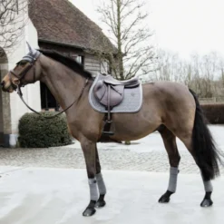 Kentucky Zadeldekje Basic Velvet Springen Grijs