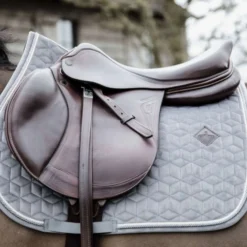 Kentucky Zadeldekje Basic Velvet Springen Grijs
