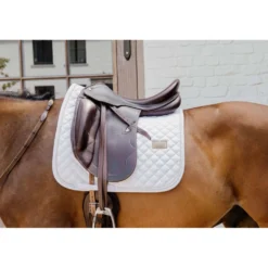 Kentucky Zadeldekje Diamond Rope Dressuur Wit