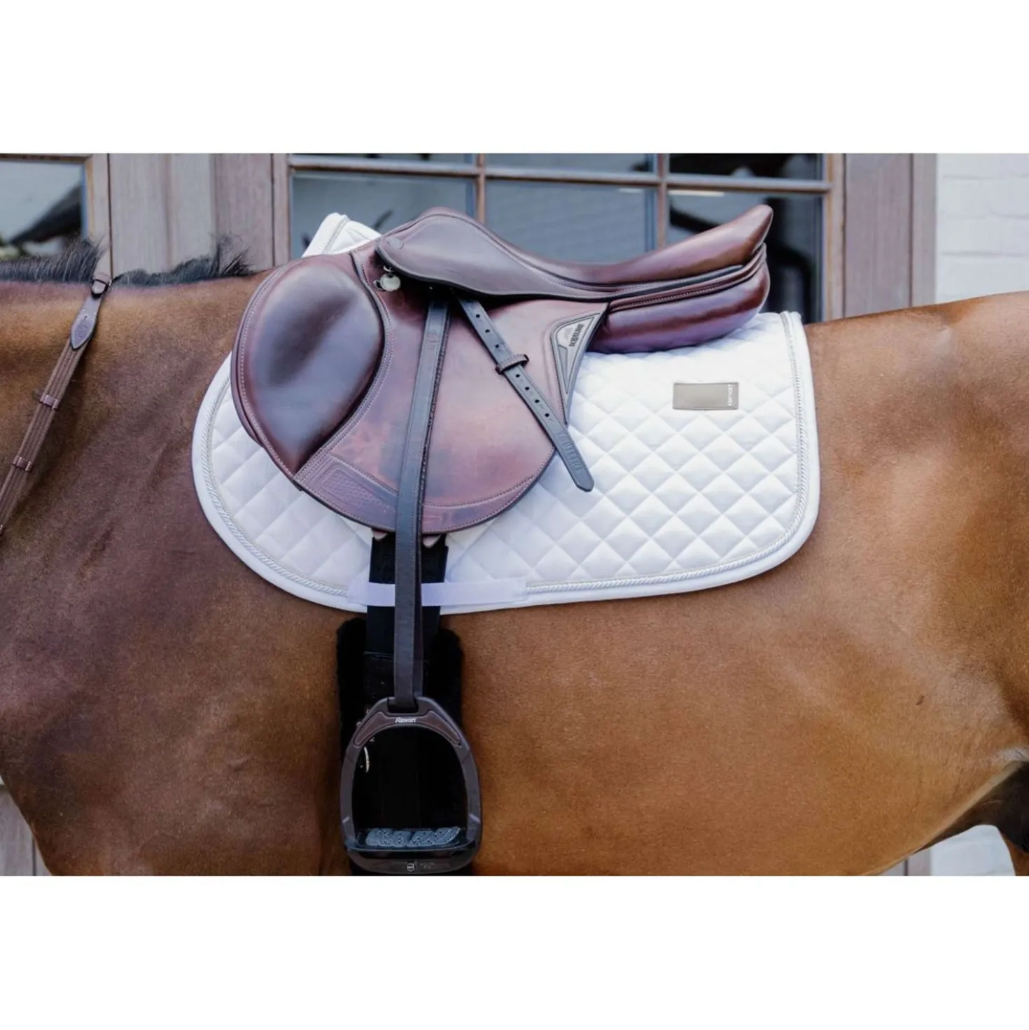 Kentucky Zadeldekje Diamond Rope Springen Wit