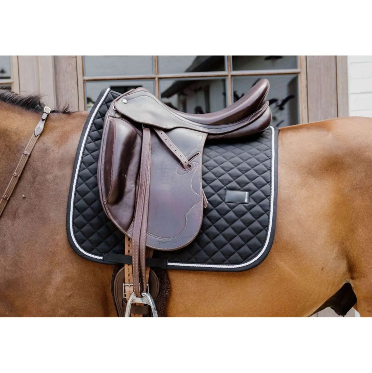 Kentucky Zadeldekje Diamond Rope Dressuur Zwart