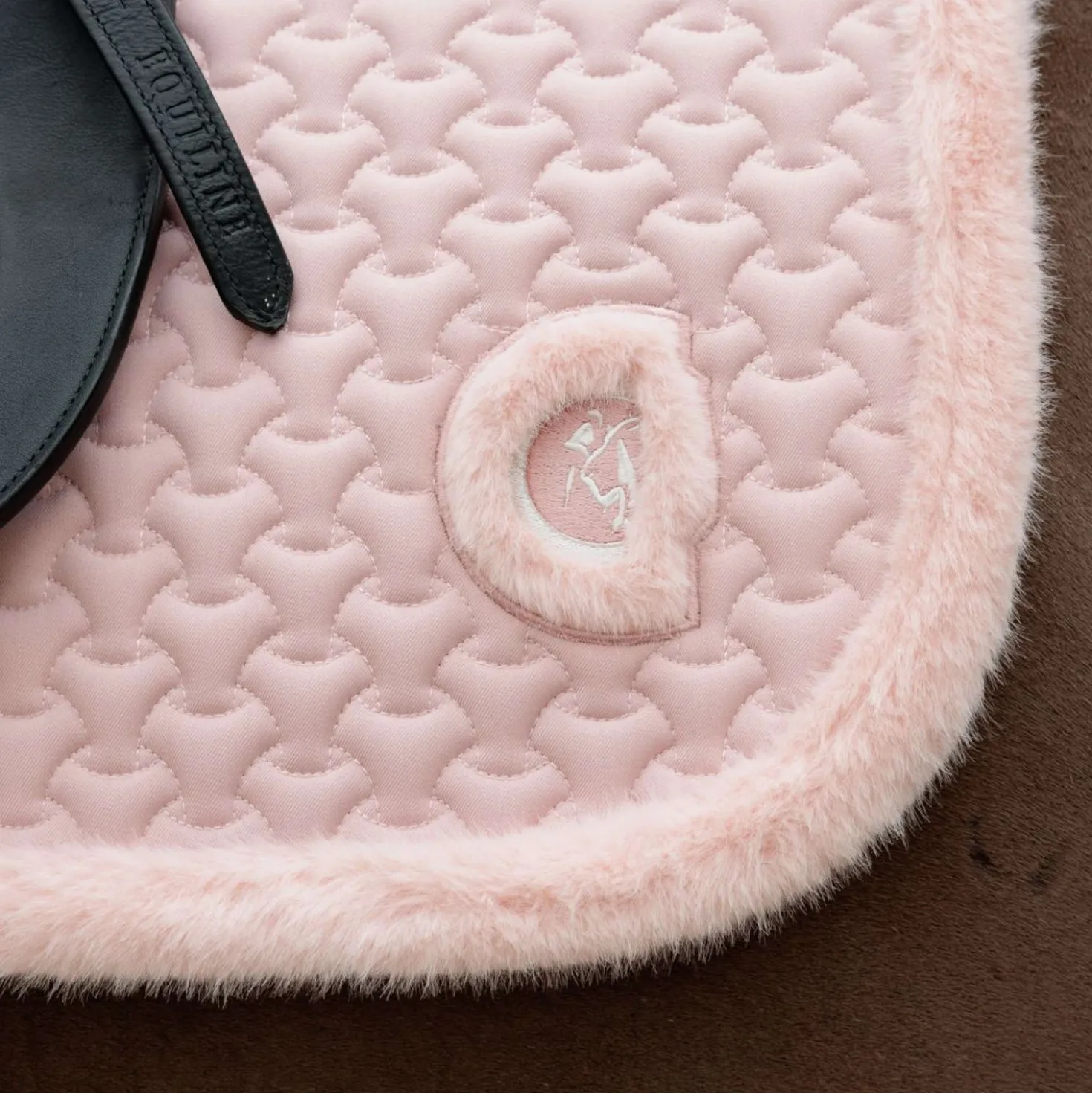 Kentucky Zadeldekje Fake Fur Onion Quilt Dressuur Oud Roze