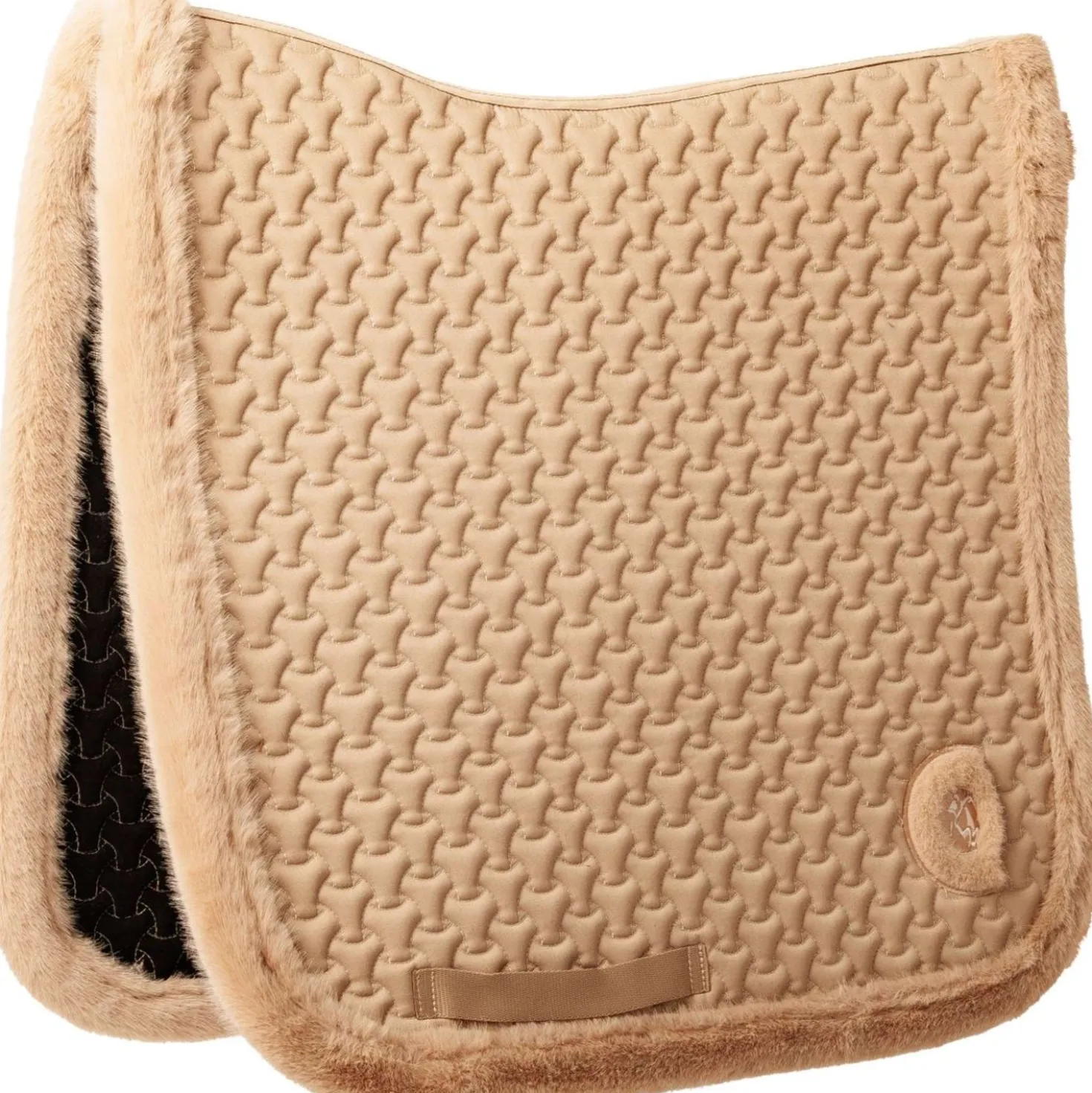 Kentucky Zadeldekje Fake Fur Onion Quilt Dressuur Beige