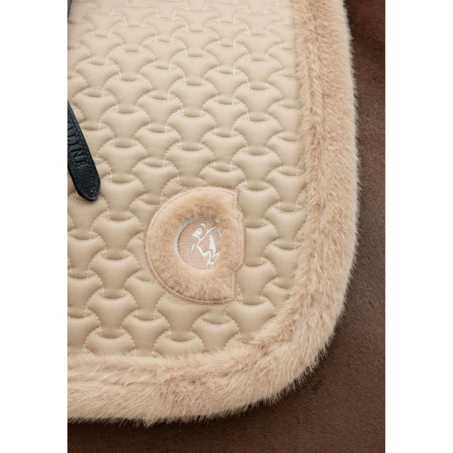 Kentucky Zadeldekje Fake Fur Onion Quilt Dressuur Beige