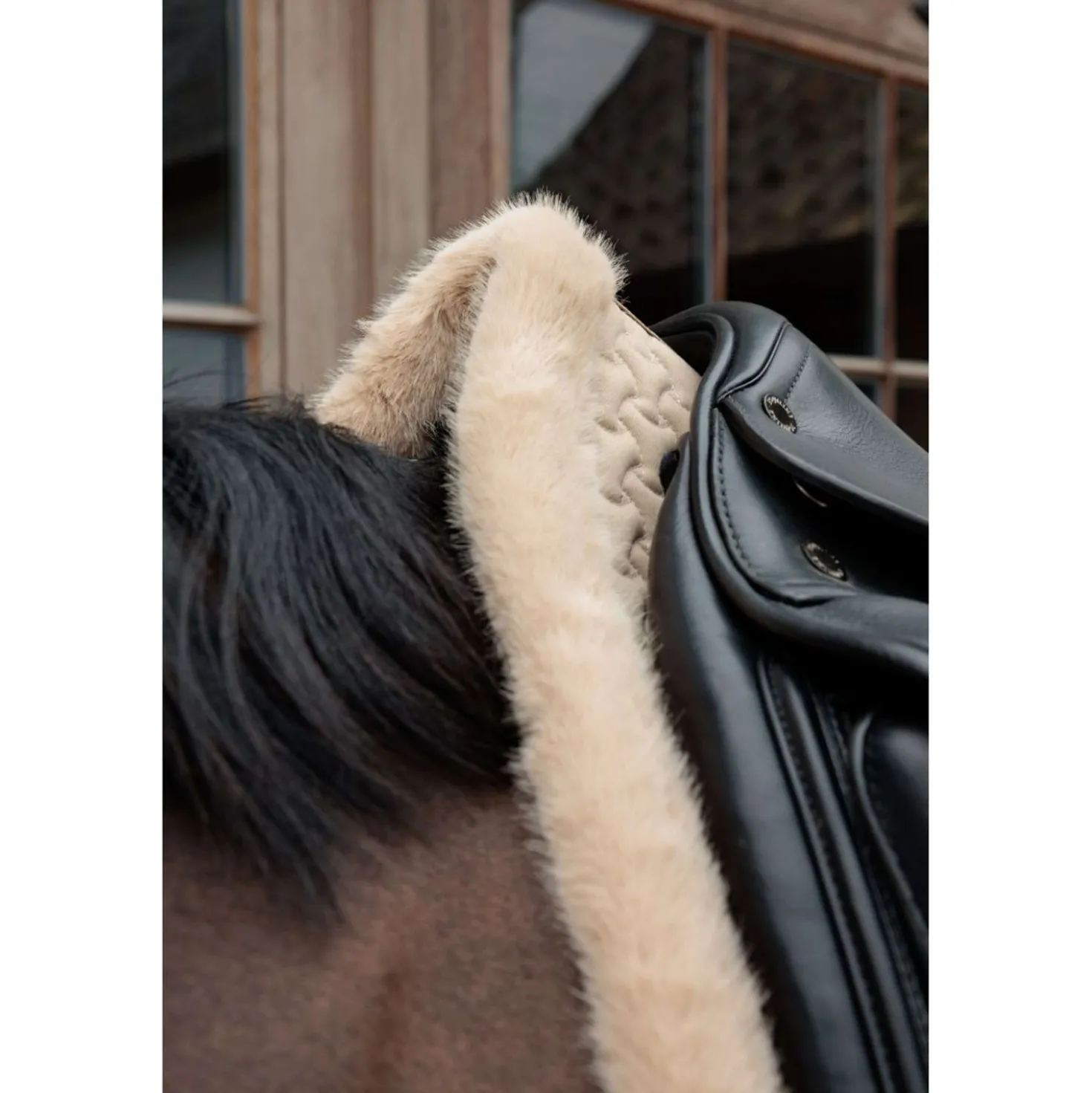 Kentucky Zadeldekje Fake Fur Onion Quilt Dressuur Beige