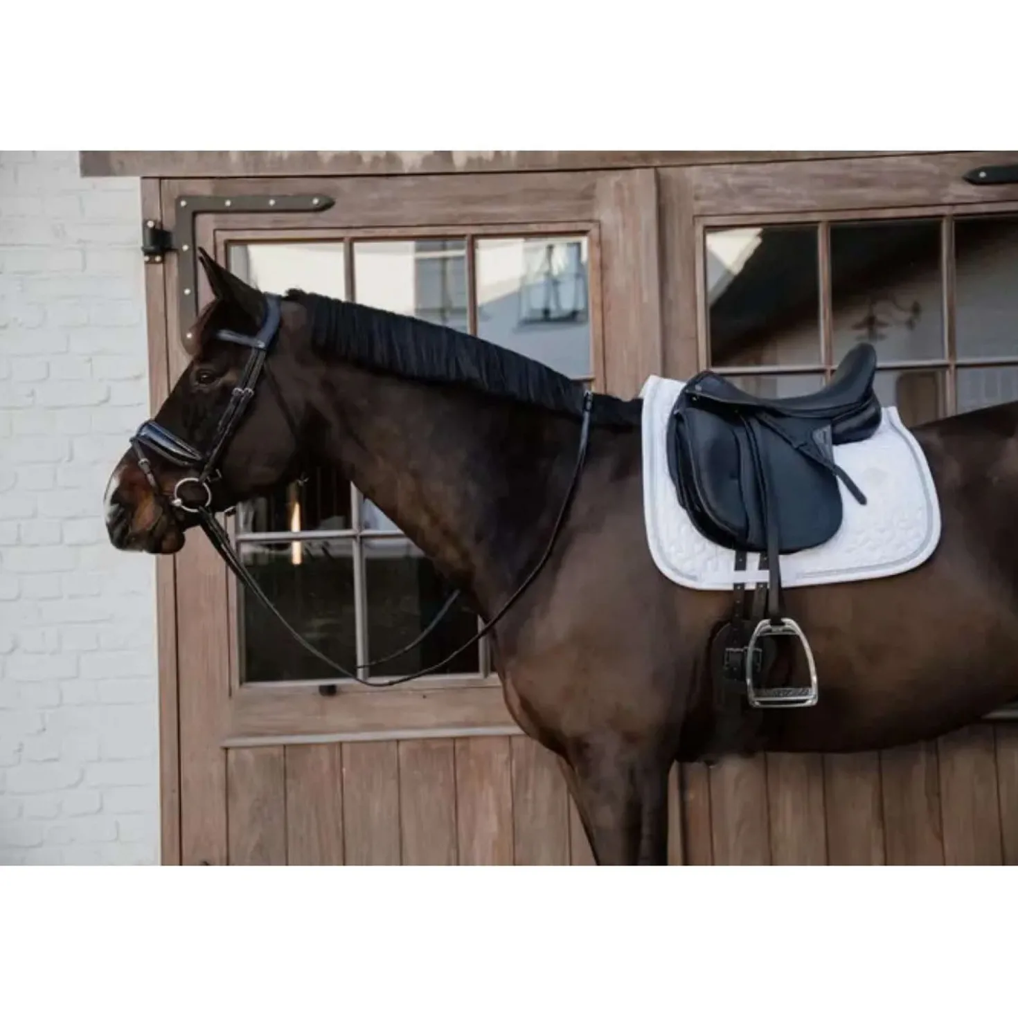 Kentucky Zadeldekje Glitter Rope Dressuur Wit/Wit