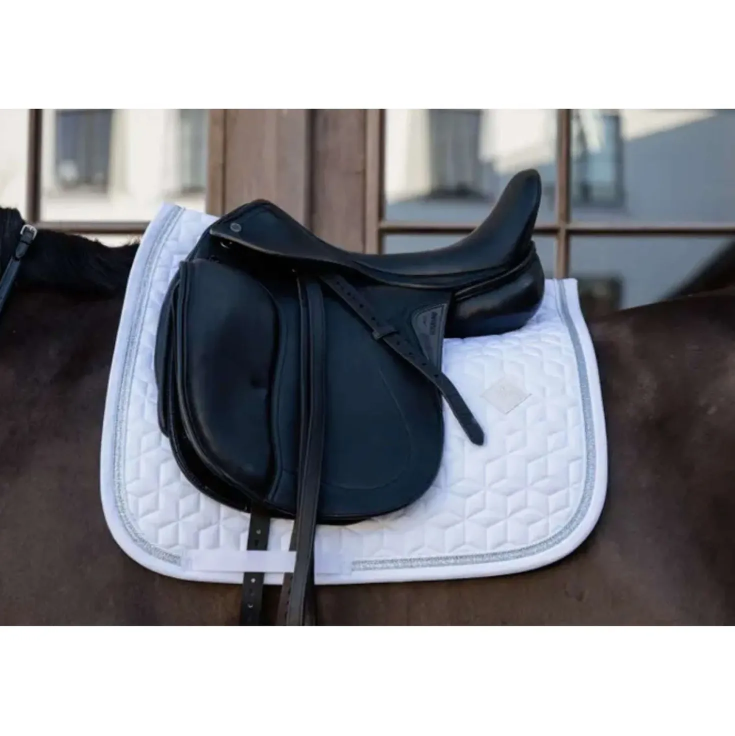 Kentucky Zadeldekje Glitter Rope Dressuur Wit/Wit