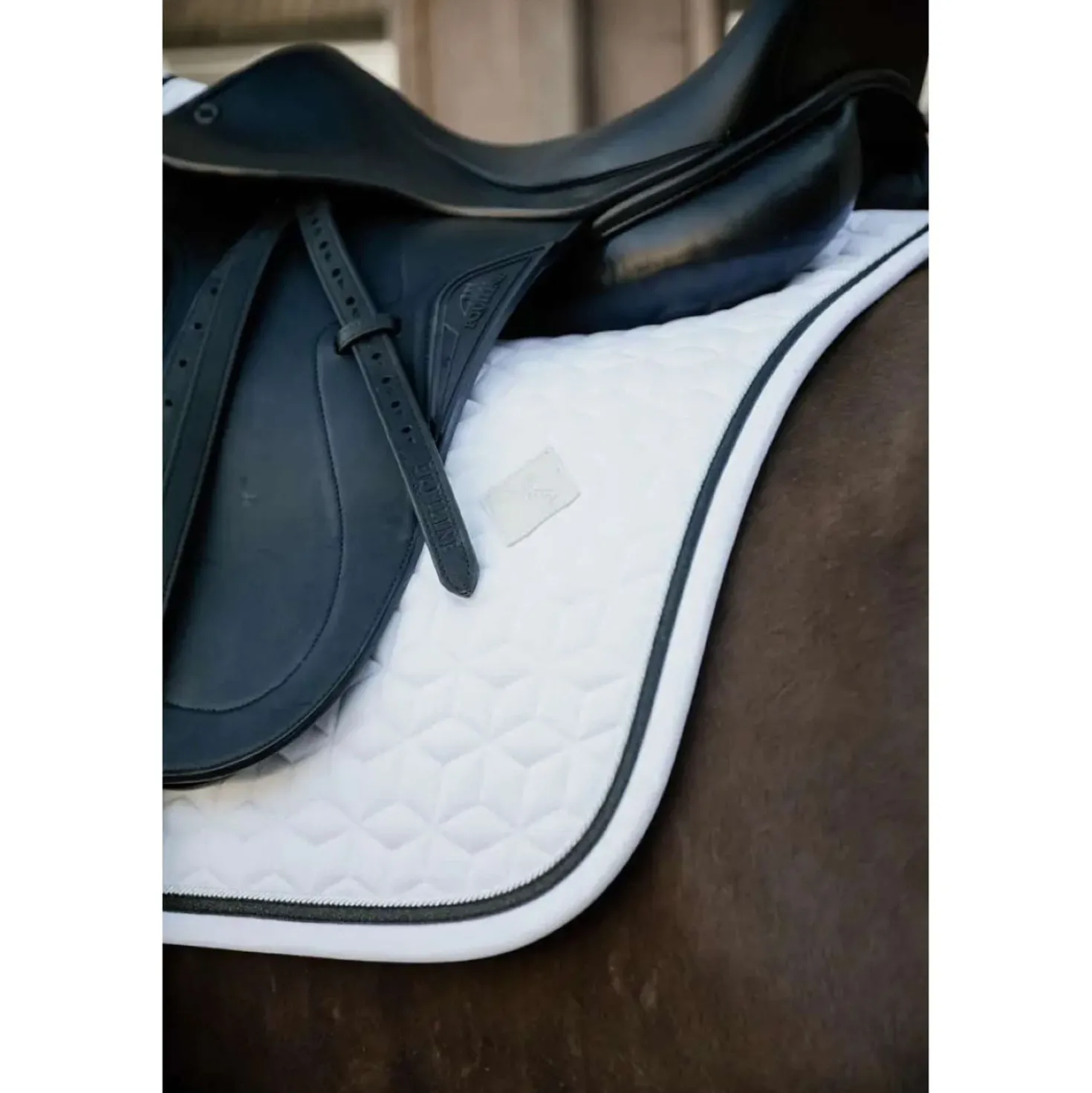 Kentucky Zadeldekje Glitter Rope Dressuur Wit/Zwart