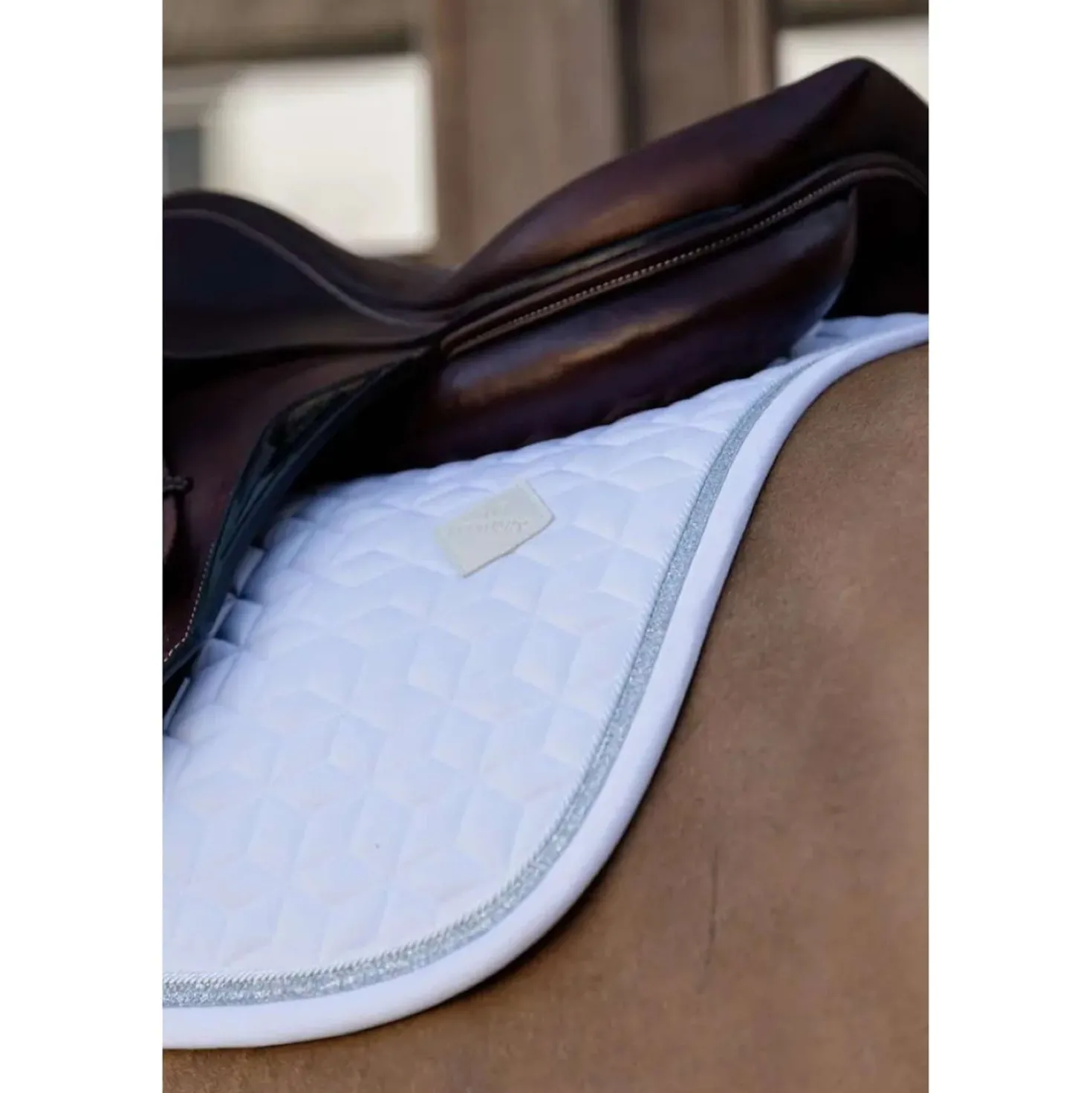 Kentucky Zadeldekje Glitter Rope Springen Wit/Wit