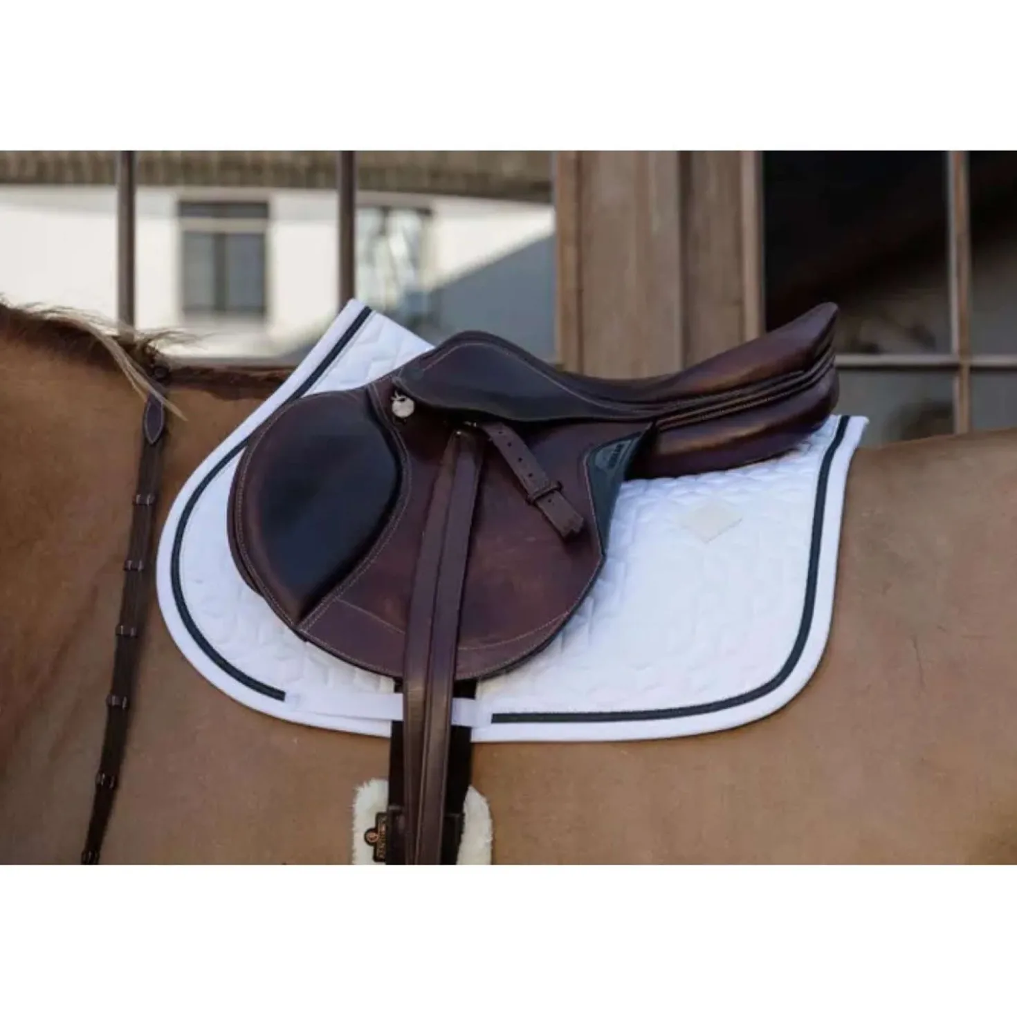 Kentucky Zadeldekje Glitter Rope Springen Wit/Zwart