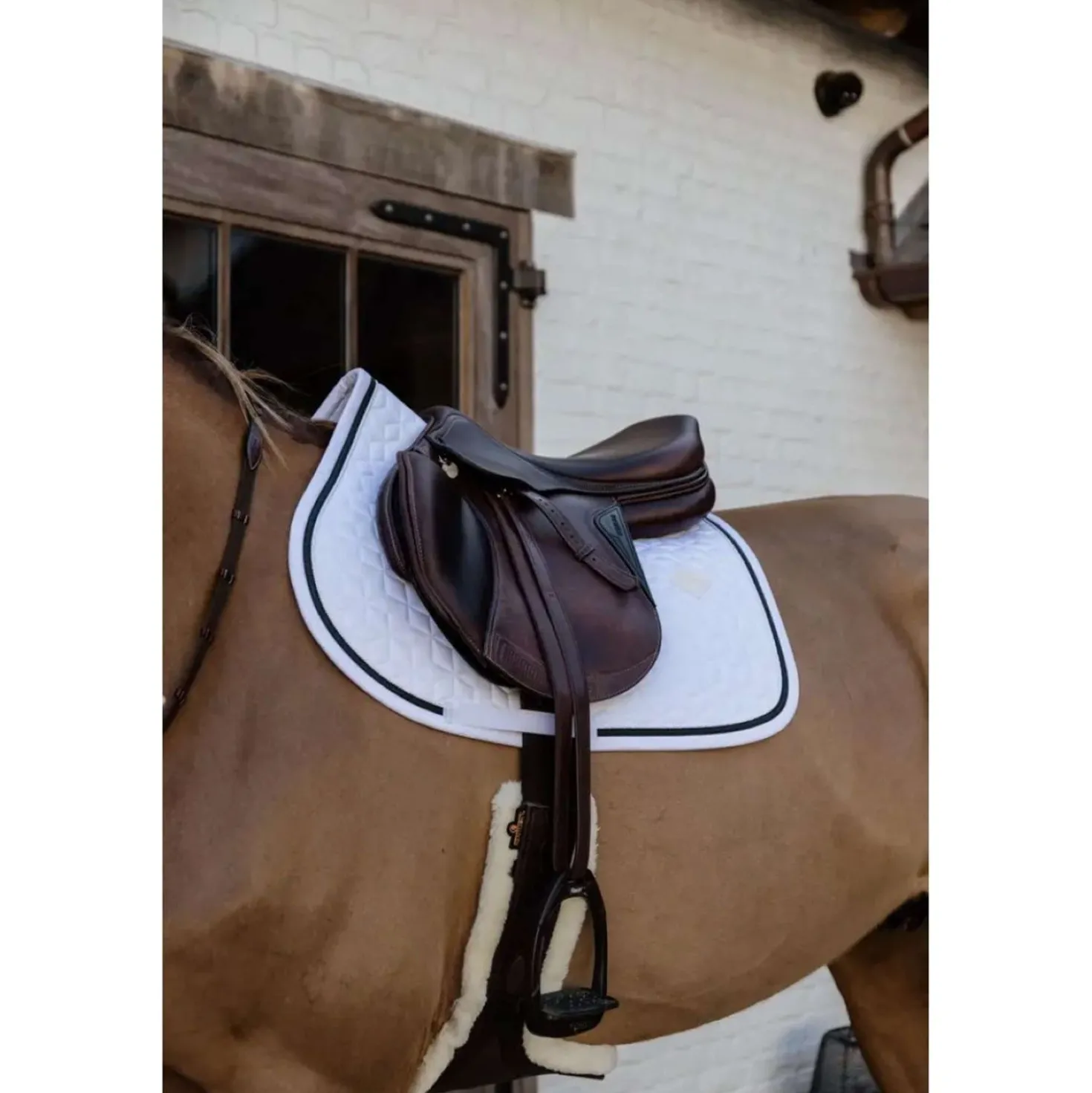 Kentucky Zadeldekje Glitter Rope Springen Wit/Zwart