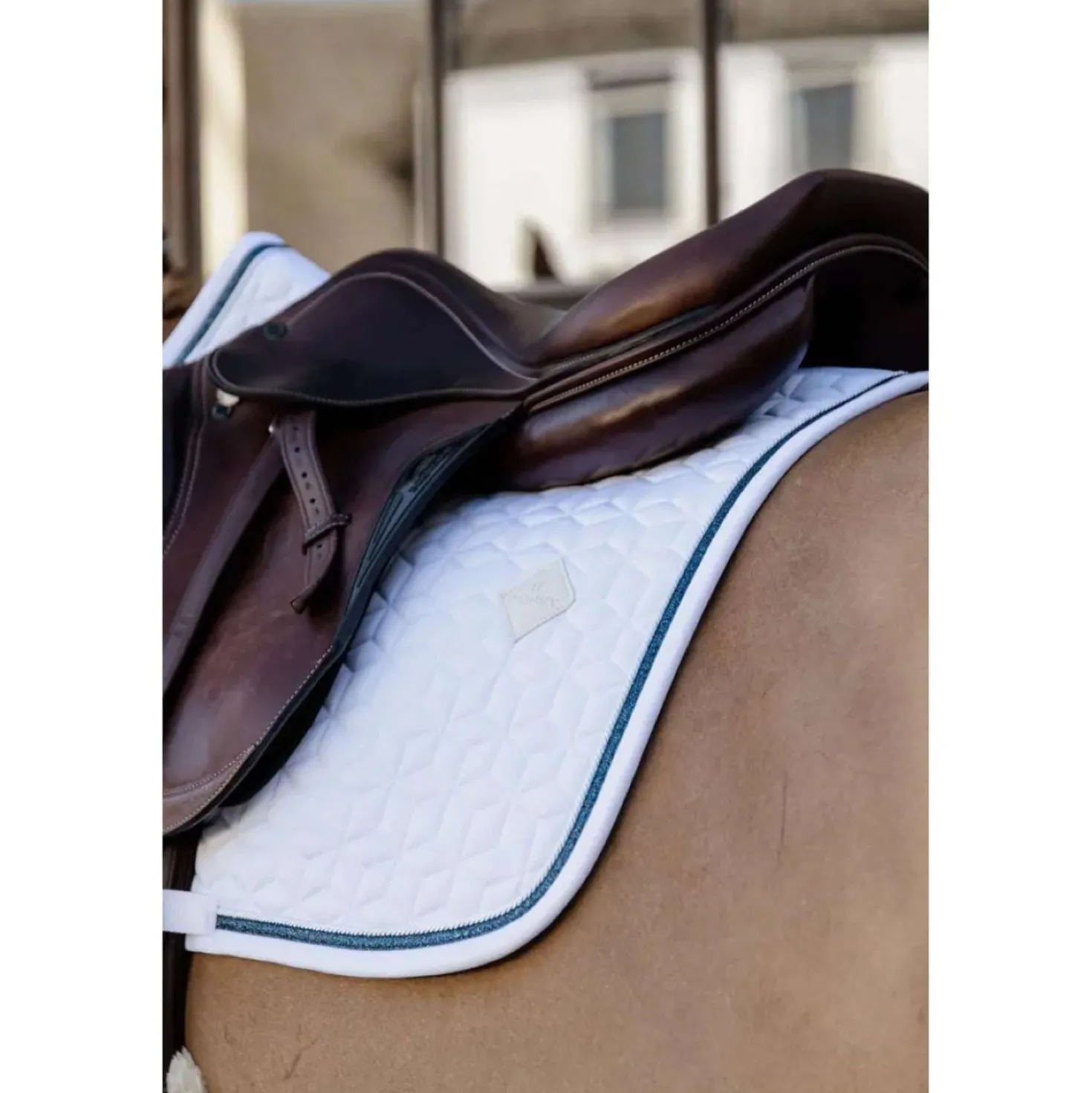 Kentucky Zadeldekje Glitter Rope Springen Wit/Navy