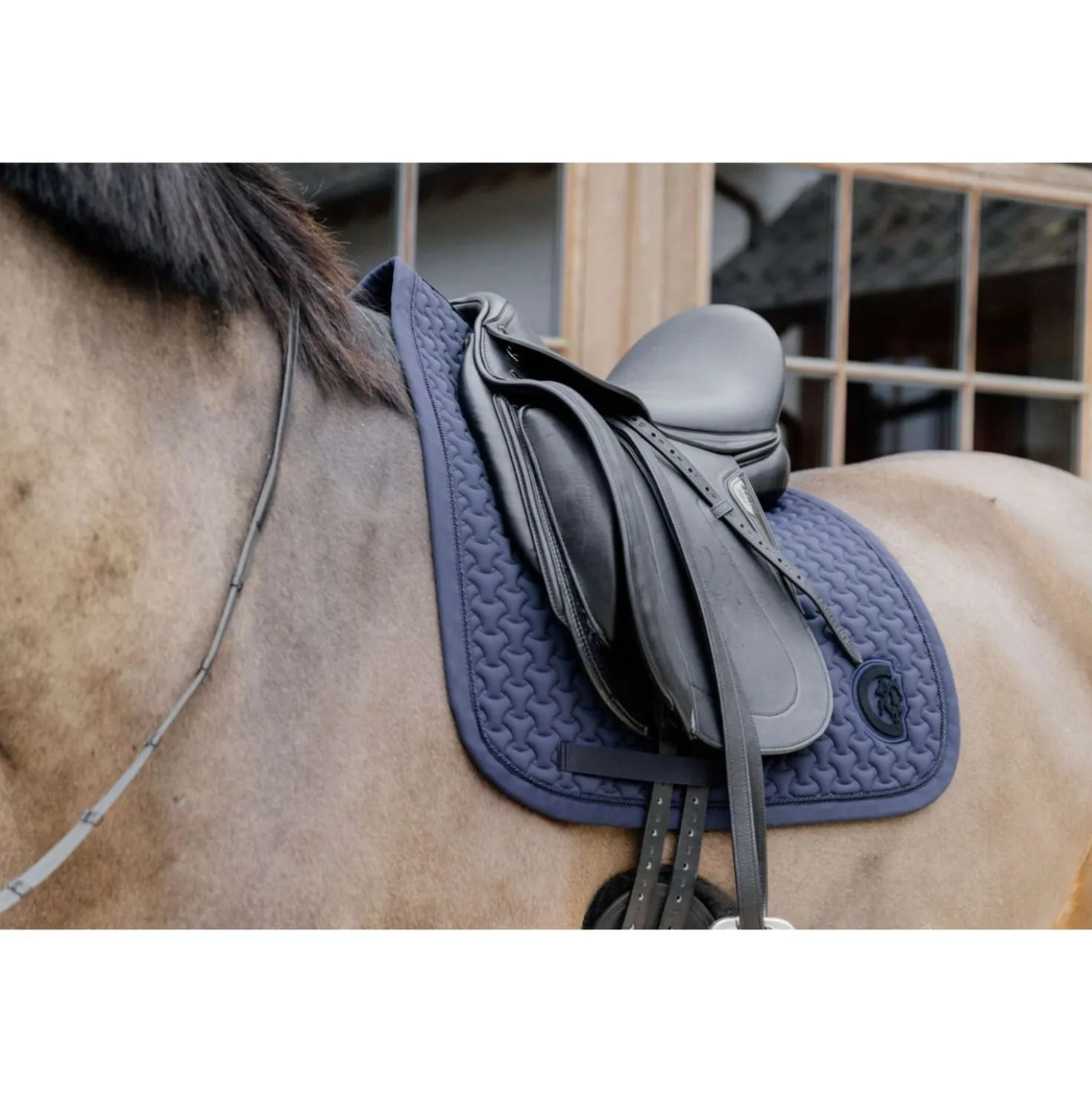 Kentucky Zadeldekje Plaited 3D Logo Dressuur Navy