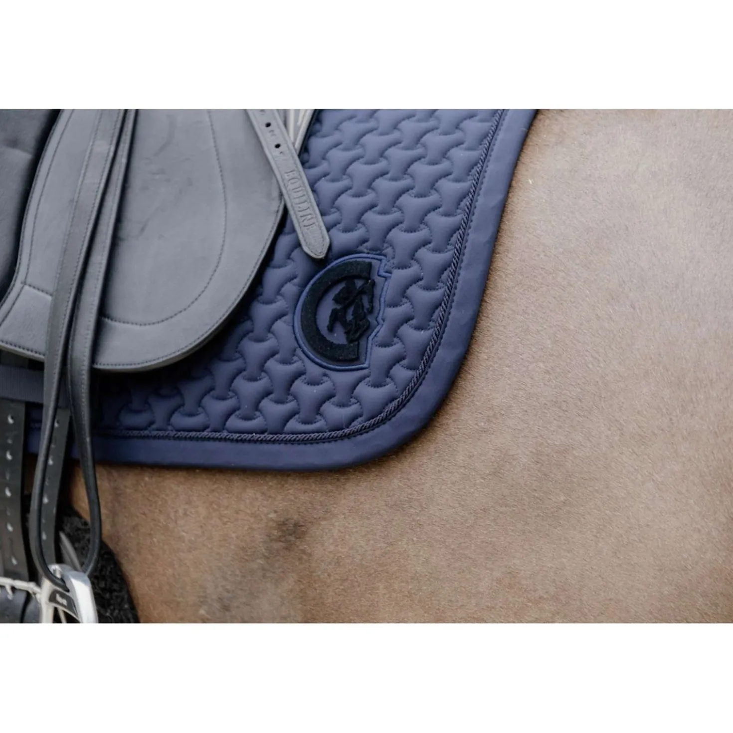 Kentucky Zadeldekje Plaited 3D Logo Dressuur Navy