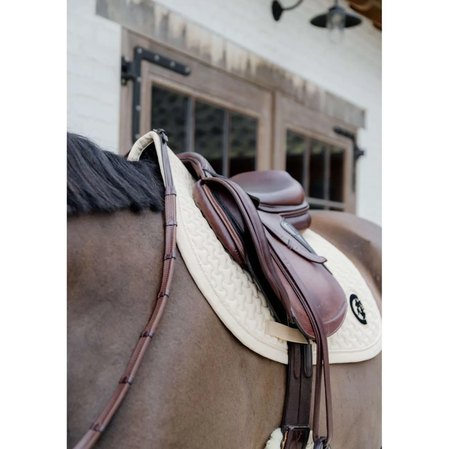 Kentucky Zadeldekje Plaited 3D Logo Springen Beige