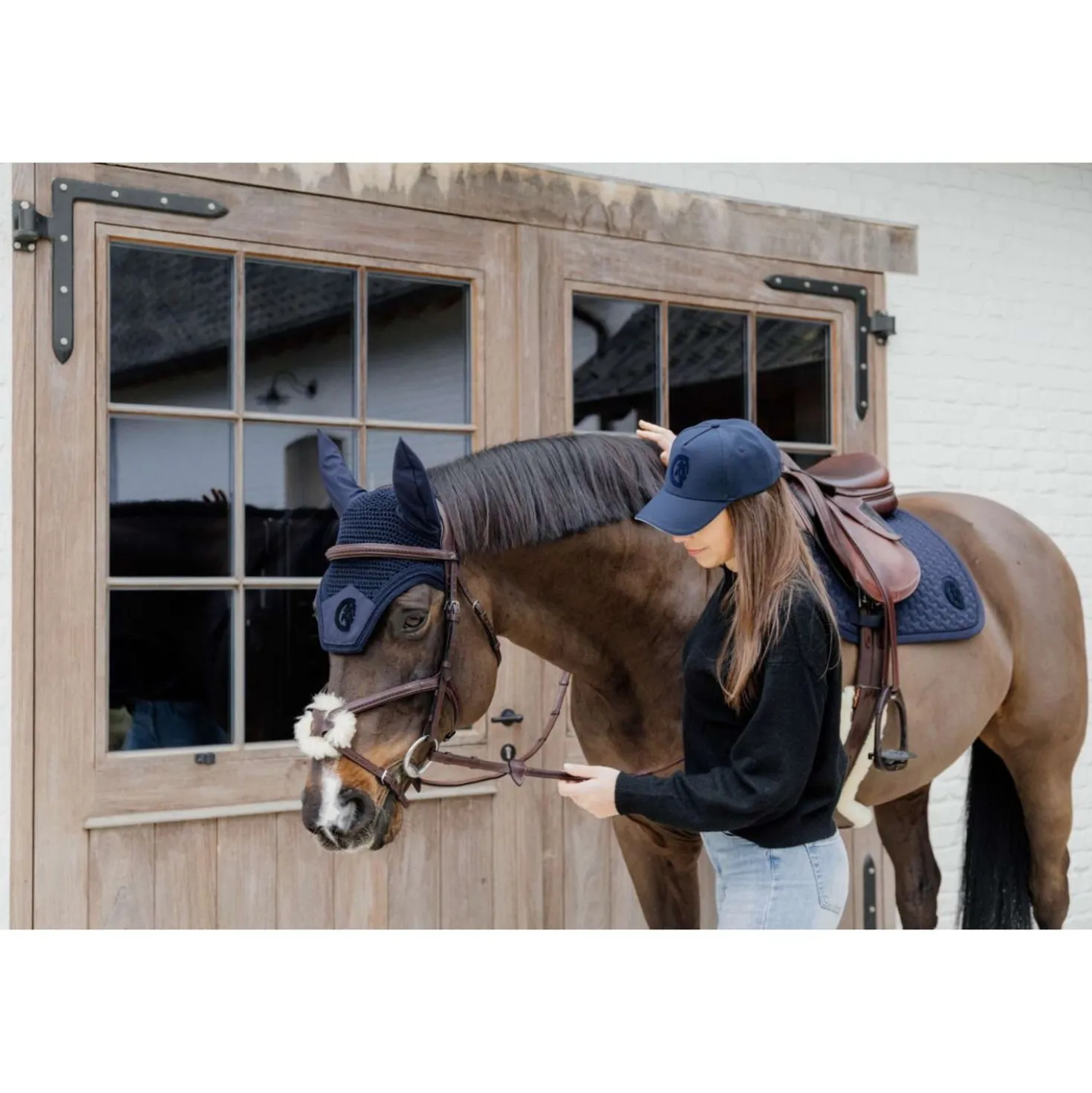 Kentucky Zadeldekje Plaited 3D Logo Springen Navy