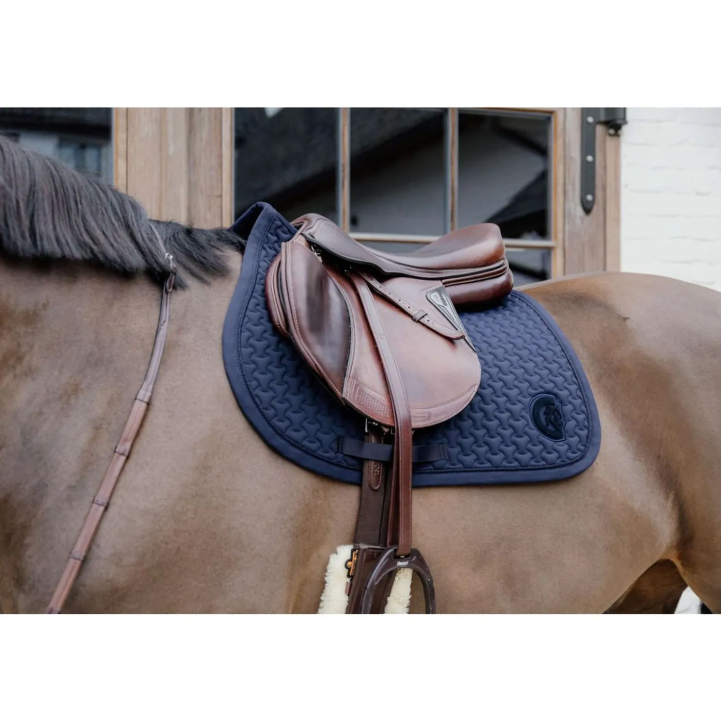 Kentucky Zadeldekje Plaited 3D Logo Springen Navy