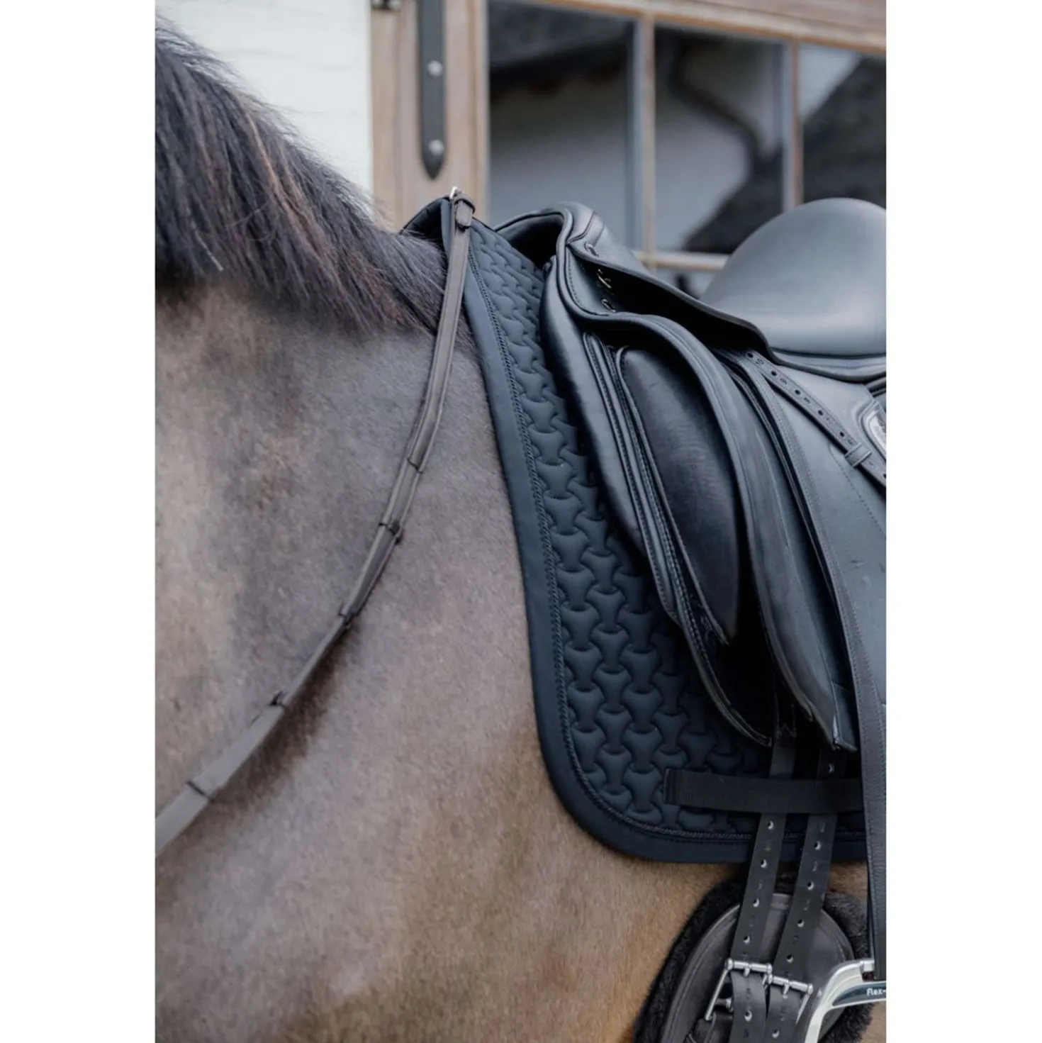 Kentucky Zadeldekje Plaited 3D Logo Dressuur Zwart