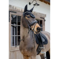 Kentucky Zadeldekje Plaited 3D Logo Dressuur Zwart