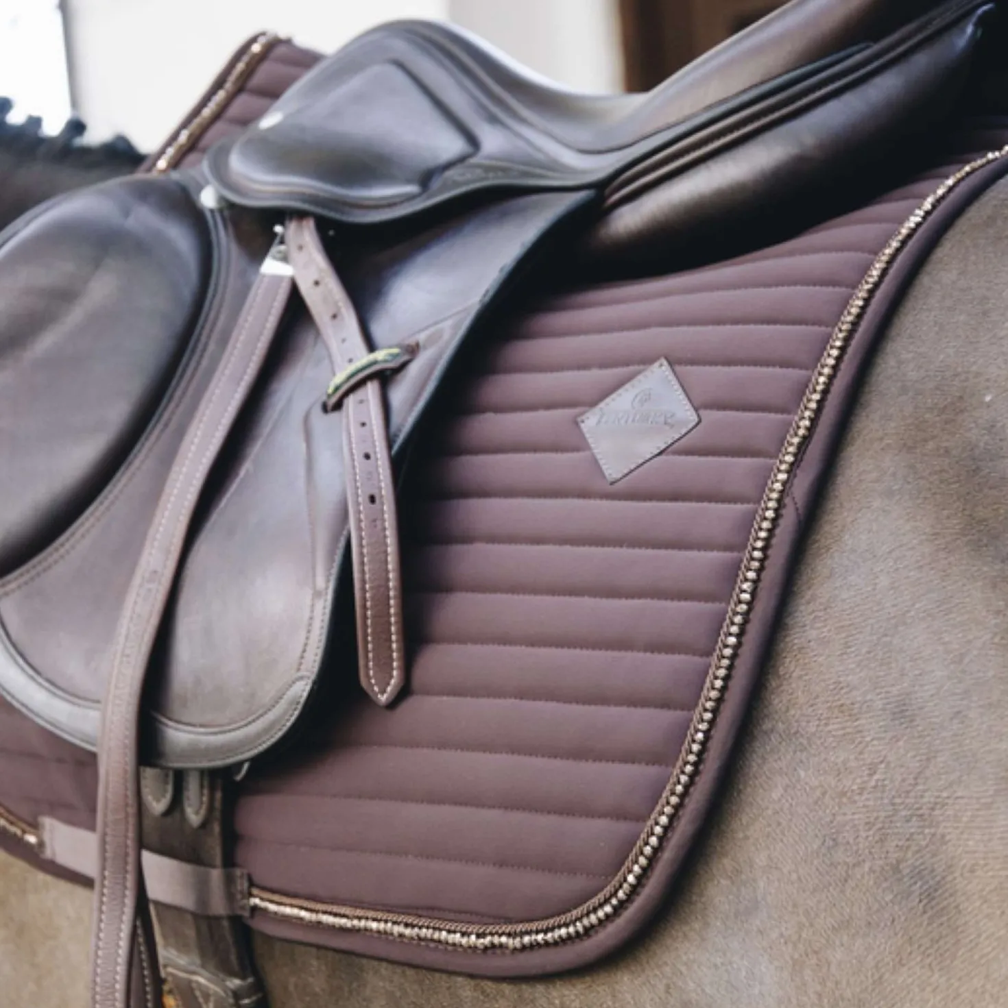 Kentucky Zadeldekje Springen Pearls Brown