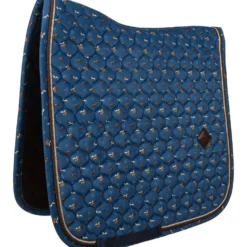 Kentucky Zadeldekje Velvet Horse Printing Dressuur Navy