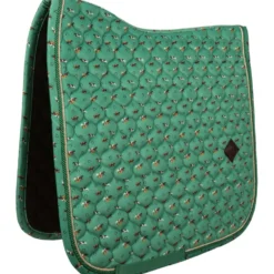 Kentucky Zadeldekje Velvet Horse Printing Dressuur Groen