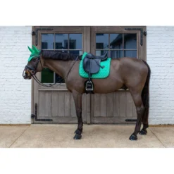 Kentucky Zadeldekje Velvet Horse Printing Dressuur Groen