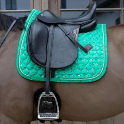Kentucky Zadeldekje Velvet Horse Printing Dressuur Groen