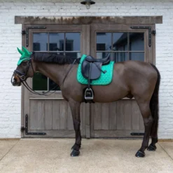 Kentucky Zadeldekje Velvet Horse Printing Dressuur Groen