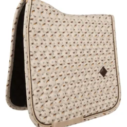 Kentucky Zadeldekje Velvet Horse Printing Dressuur Beige