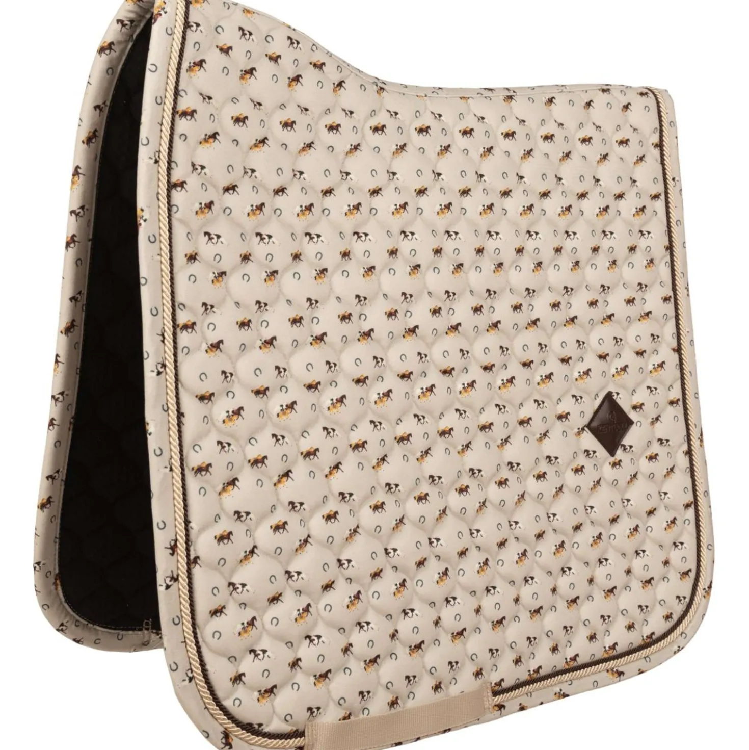 Kentucky Zadeldekje Velvet Horse Printing Dressuur Beige