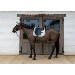 Kentucky Zadeldekje Velvet Horse Printing Dressuur Beige