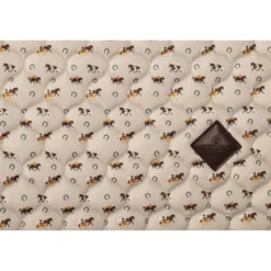 Kentucky Zadeldekje Velvet Horse Printing Springen Beige