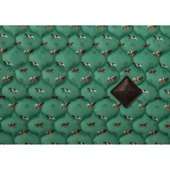 Kentucky Zadeldekje Velvet Horse Printing Groen