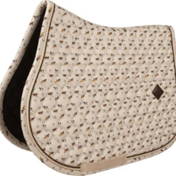 Kentucky Zadeldekje Velvet Horse Printing Beige