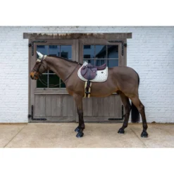 Kentucky Zadeldekje Velvet Horse Printing Beige