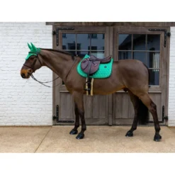 Kentucky Zadeldekje Velvet Horse Printing Springen Groen