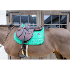 Kentucky Zadeldekje Velvet Horse Printing Springen Groen
