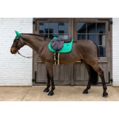Kentucky Zadeldekje Velvet Horse Printing Springen Groen