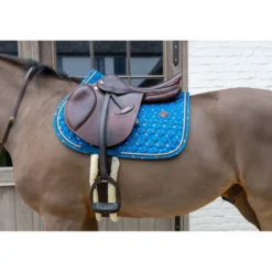 Kentucky Zadeldekje Velvet Horse Printing Springen Navy