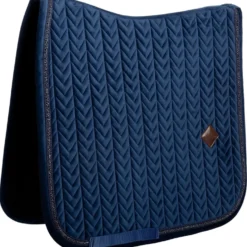 Kentucky Zadeldekje Velvet Mini Pearls Dressuur Navy