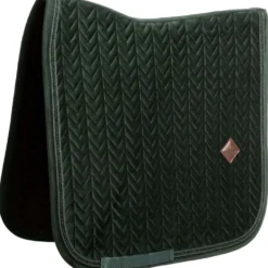 Kentucky Zadeldekje Velvet Mini Pearls Dressuur Pine Green