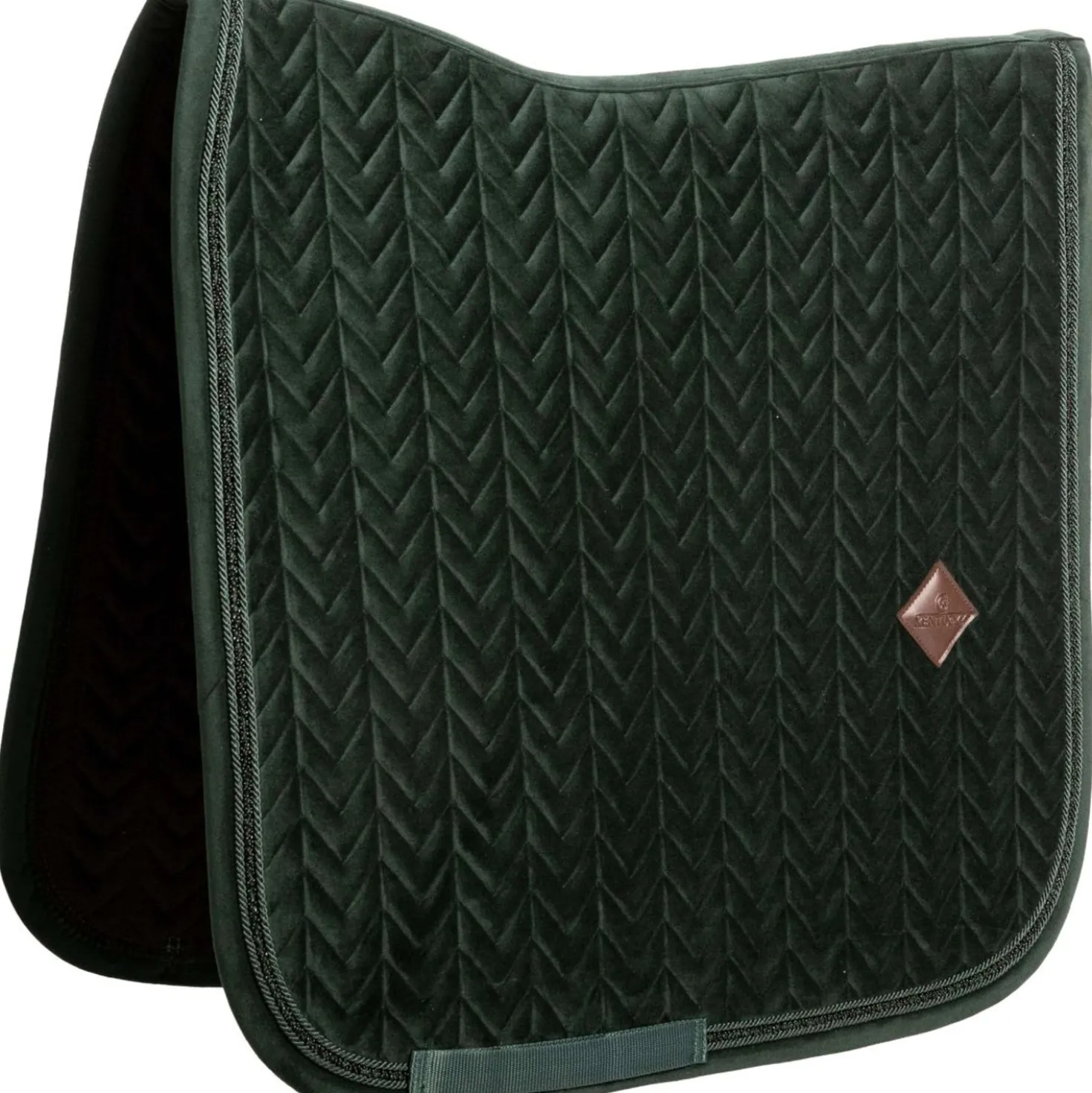 Kentucky Zadeldekje Velvet Mini Pearls Dressuur Pine Green