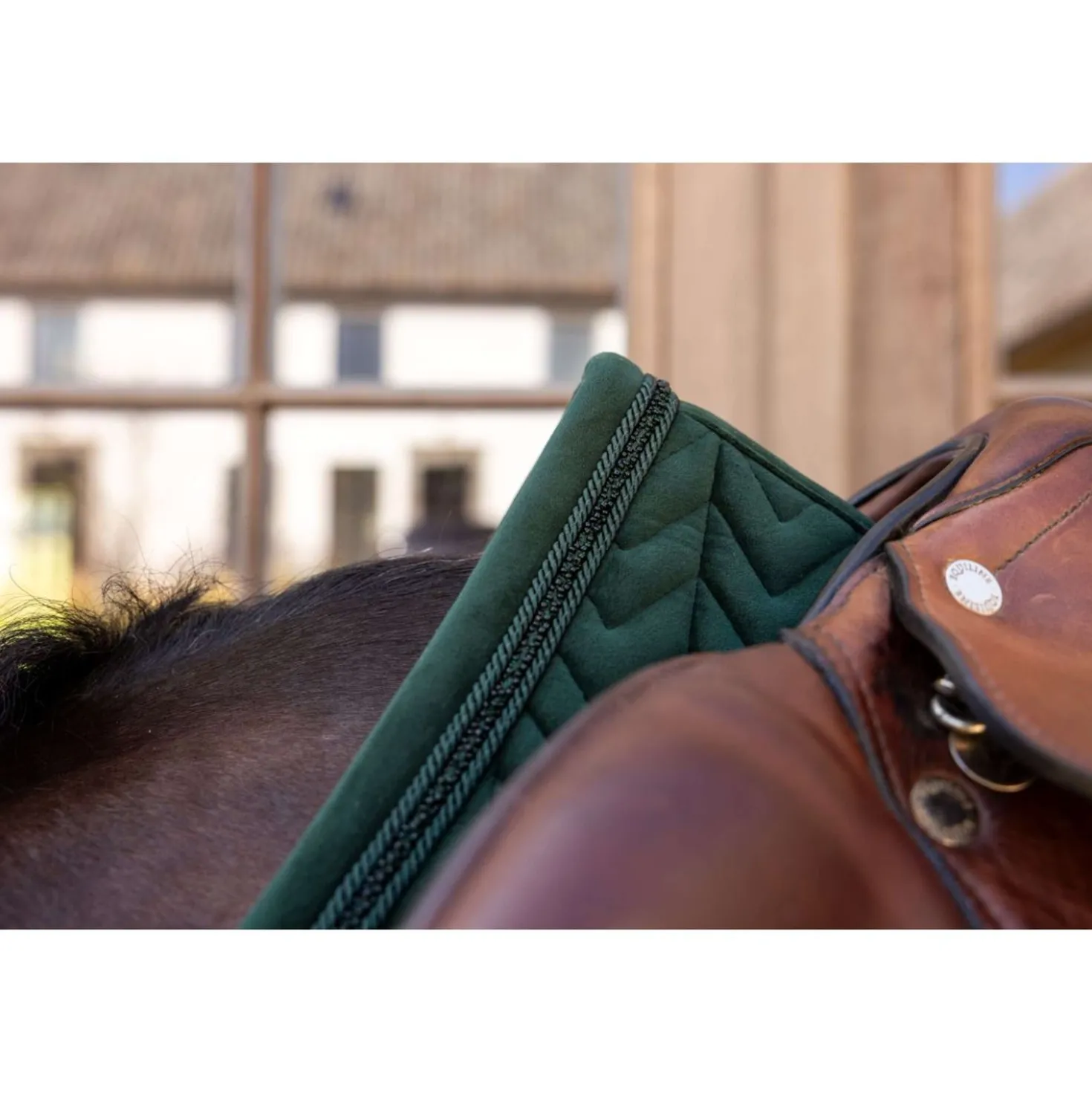 Kentucky Zadeldekje Velvet Mini Pearls Springen Pine Green