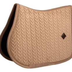 Kentucky Zadeldekje Velvet Mini Pearls Springen Beige