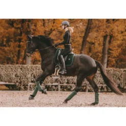 Kentucky Zadeldekje Velvet Pearls Dressuur Pine Green