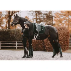 Kentucky Zadeldekje Velvet Pearls Dressuur Pine Green