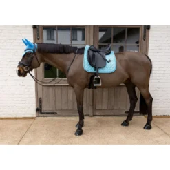 Kentucky Zadeldekje Velvet Pied De Poule Dressuur Navy