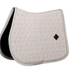 Kentucky Zadeldekje Velvet Pied de Poule Springen Grijs/Wit