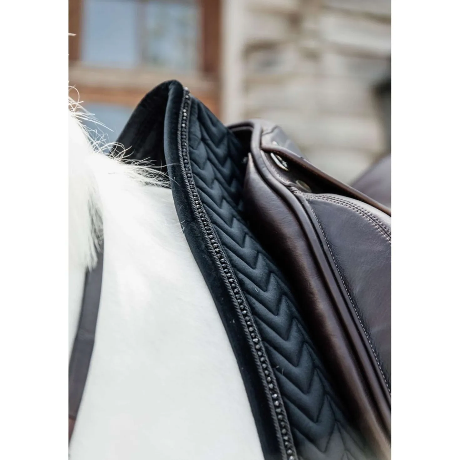 Kentucky Zadeldekje Velvet Pearls Dressuur Zwart
